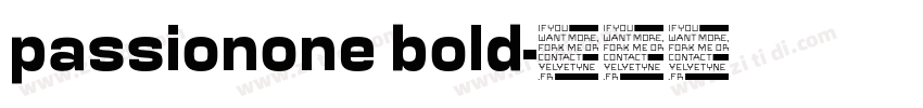 passionone bold字体转换